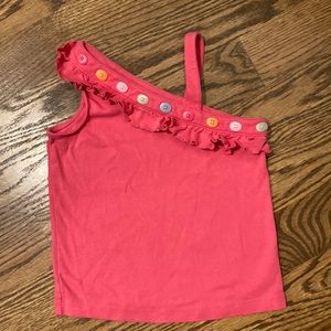 Gymboree girls size 8 tank top pink button details